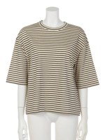【BED&BREAKFAST】COMPACT STRIPE Tops/BEIGE MIX
