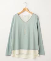 ネックレス付きフェイクアンサンブル