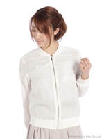 レースブルゾン/ブラック