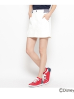 ワッペン付きスカート(ミッキーマウス)/ホワイト系(002)