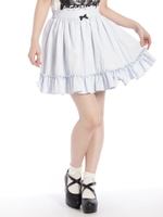 裾フリルストライプギャザーSK/ピンク