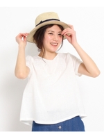 haupia 刺しゅうリネンブラウス/ホワイト(002)