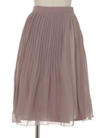 シフォンスリットフレアスカート/ピンク