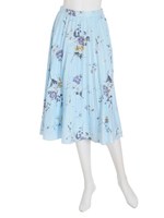 カラフルフラワープリーツSK/オフホワイト