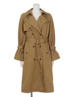 GABADINE TRENCH COAT/BLACK