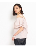 PaulTex ストライプブラウス/キャメル(341)