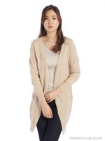 ニットロングカーディガン/ピンク