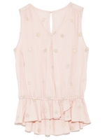 シェル柄刺繍トップス/PNK