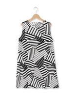 ジオメトリックチュニックワンピース/ネイビー(193)