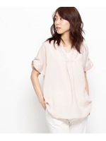 ビジュー付きスキッパーシャツ+タンクトップ/ホワイト系(002)