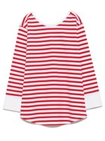 後ろ開きボーダートップス/BLU