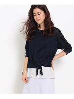 裾リボンドレーププルオーバー/アイボリー(004)