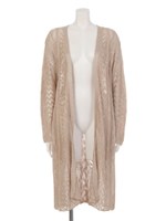 スラブ透かし編みノーカラーＣ/Ｄ/PNK