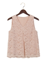 レースノースリ/TOPS/オフホワイト