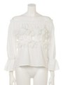 frill petalオフショルTOP/WHT