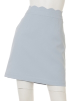 スカラップタイトスカート/ピンク