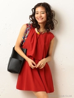 フロントタックワンピース/ブラック