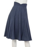 前後２ＷＡＹフレアスカート(ネイビー・ライトブルー)/ライトブルー