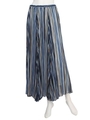 【La】マルチストライプマキシスカート/ブルー