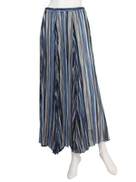 【La】マルチストライプマキシスカート/ブルー