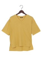 ポケット付V/N Tシャツ/オレンジ/A