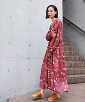 花柄ロングワンピース