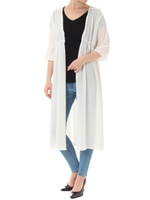 【AZUL by moussy】ジョーゼットカットガウン/O/WHT