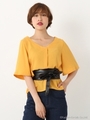 センタータックブラウス/マスタード