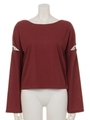 バックリボンカットTOPS/レッド