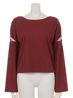 バックリボンカットTOPS/レッド