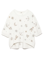 モチーフエンブロイダリーニットプルオーバー/RED