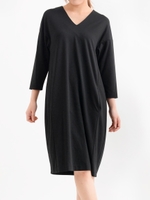 バックリボンコクーンワンピース/ブラック