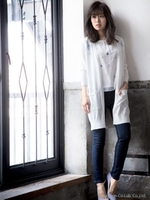 Backリボンフラワープリントブラウス/アカ