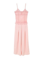 ガーター付きオールインワン/ピンク