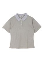 ニットソーラメポロ/イエロー