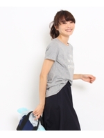 〔洗える〕箔プリントロゴTシャツ/ホワイト(001)