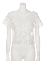 レースデコルテTOPS/ホワイト