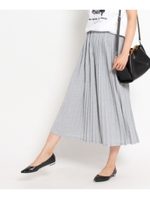 （洗える）天竺プリーツスカート/キャメル(041)