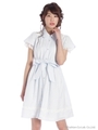ヒロインレーシーシャツワンピース/シロクロ