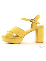 チャンキーヒールサンダル/YELLOW