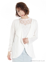 バックスピンドルカットジャケット/ブラック