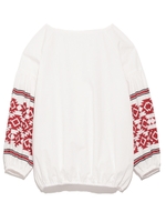 刺繍風カフタンブラウス/GRN