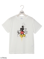 ペイントミッキーTシャツ/ホワイト
