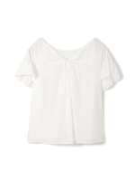 シアーボイルフロントデザインブラウス/ブラック(010)