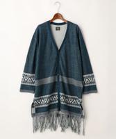 ネイティブ柄ロングカーディガン