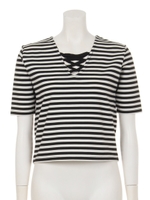 レースアップトップス/ホワイト