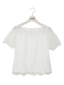 スカラップレースTOPS/ホワイト