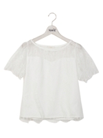 スカラップレースTOPS/ホワイト