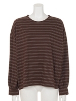 【BED&BREAKFAST】TRIPLE STRIPE Balloon Sleeves/BROWN