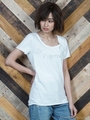 キューバマップ バックプリント Tシャツ/オフホワイト